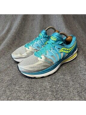 Saucony Hurricane ISO 2 Shoes Womens Size 9.5 Blue Running Sneakers S10293-4